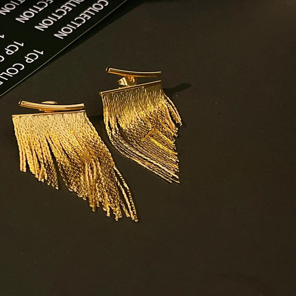 Dazzling Fringe Statement Earrings