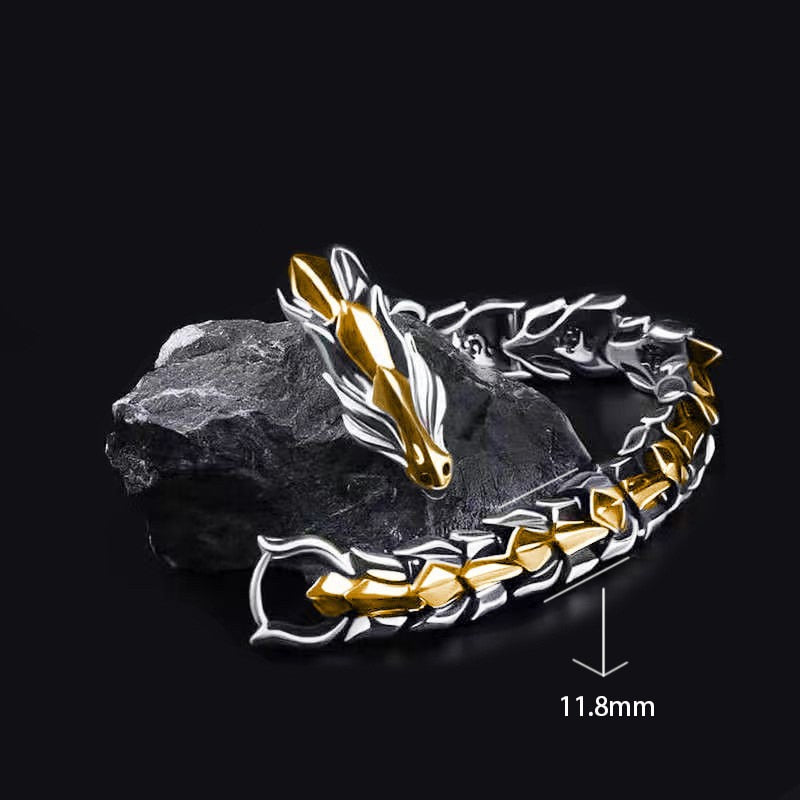 Dragon Keel Bracelet with Silver Plating