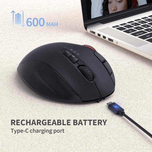 Dragon Wireless Trackball Mouse with 2.4Ghz and Bluetooth Connectivity