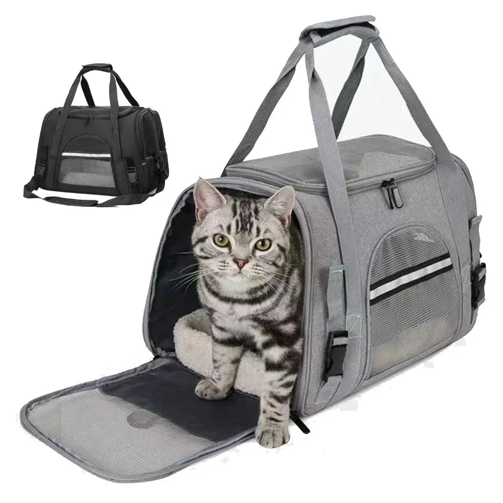 Pet Carrier Bag with Mesh Ventilation for Breathability and Multi-purpose Use