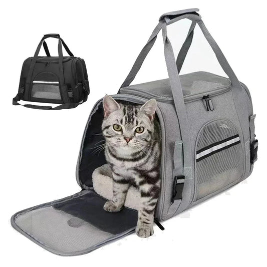 Pet Carrier Bag with Mesh Ventilation for Breathability and Multi-purpose Use