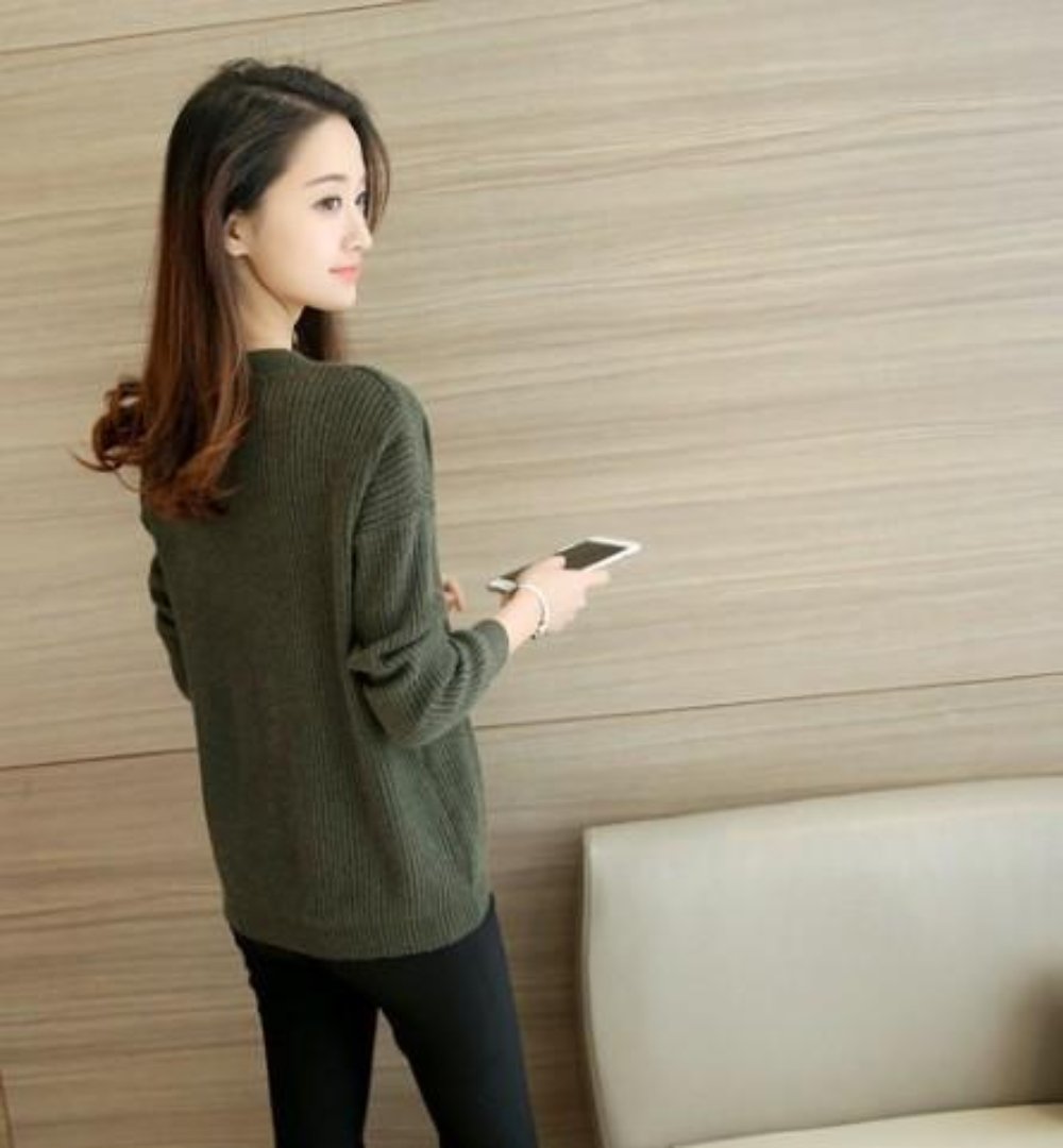 Women's Sweaters with V-Neck Design