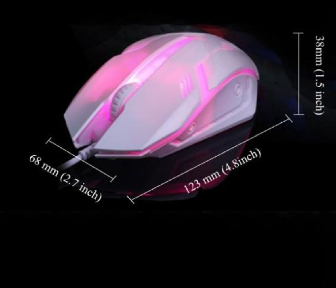 Gaming Keyboard and Mouse Set for Ninja and Dragon Enthusiasts in White and Knightly Design