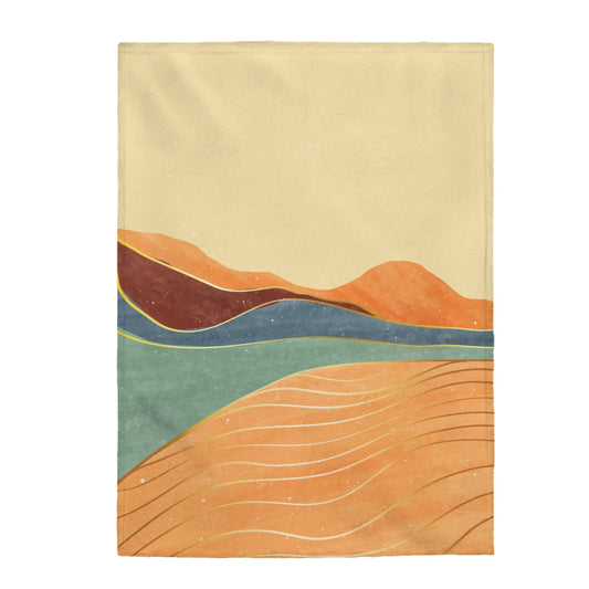 Velveteen Plush Blanket with Toscana Scenery