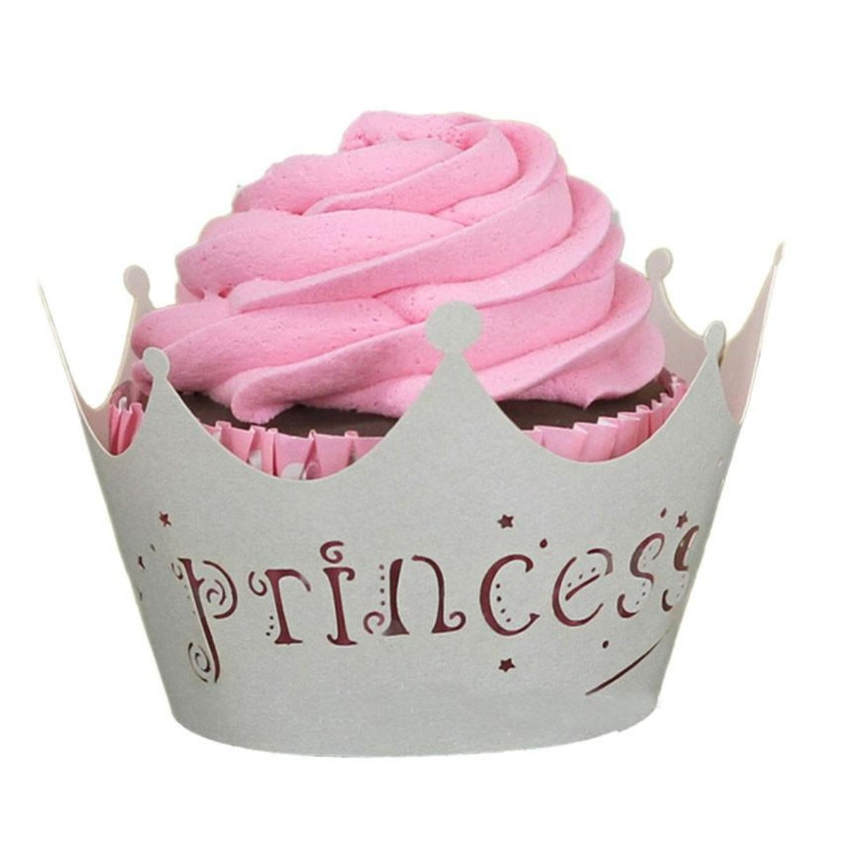 Lace Cupcake Muffin Wrapper - 100 pcs - Imperial Crown Design - Laser Cut
