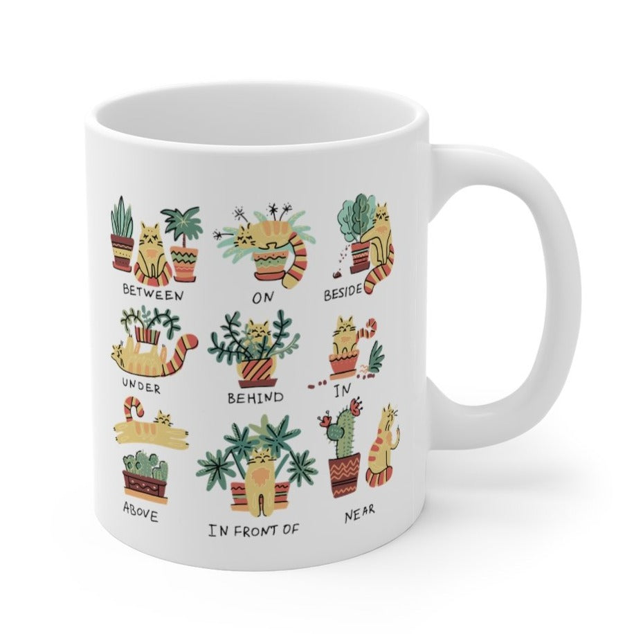Perfect Blend: Mug for Cat Lovers and Plant Enthusiasts