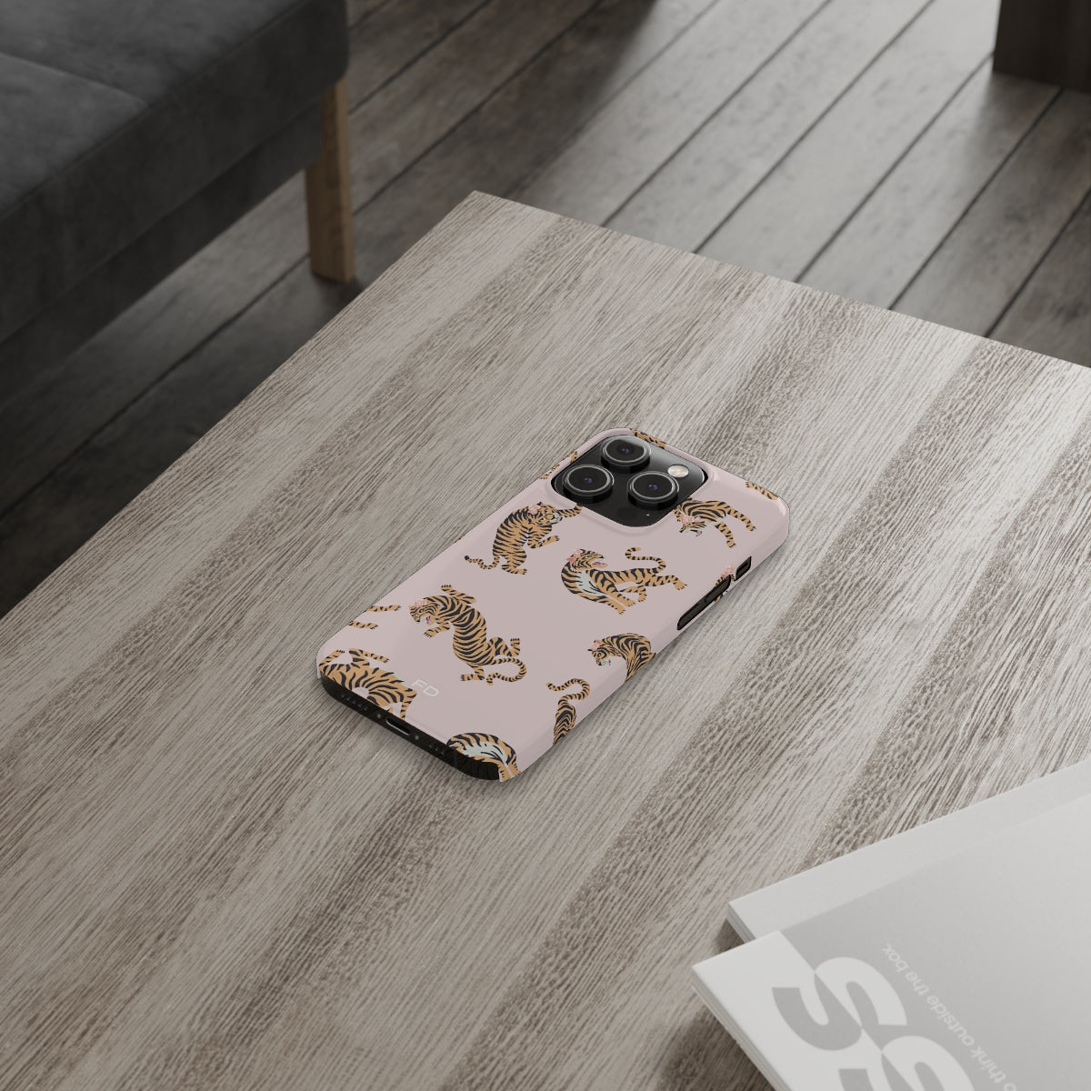 Slim iPhone Case featuring Leopard and Roses Design