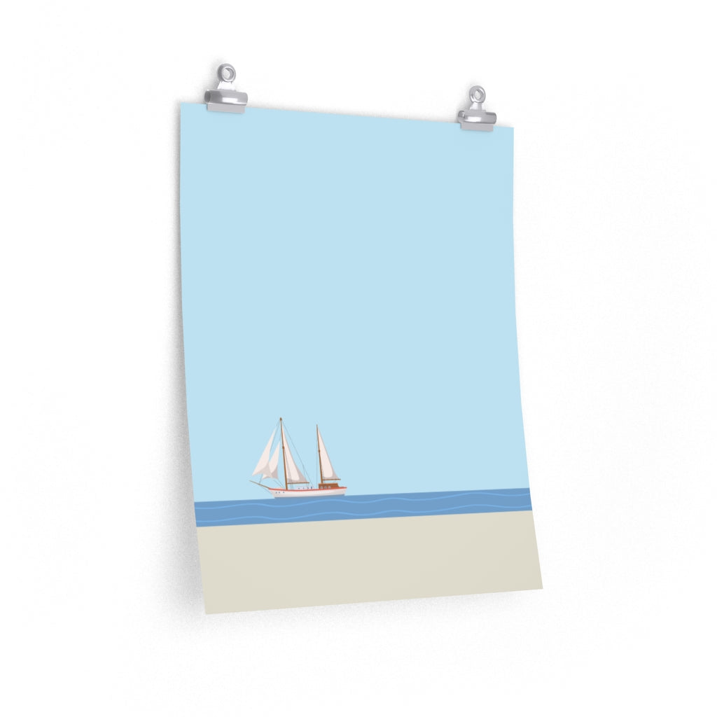 Ocean Sailing Boat Art Print
