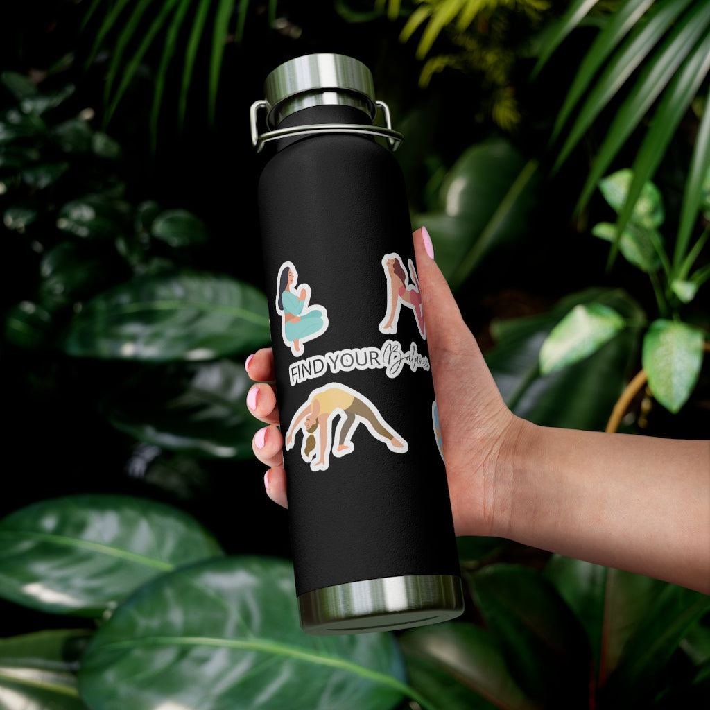 Discover Equilibrium: 22oz Thermos Bottle for Yoga Poses