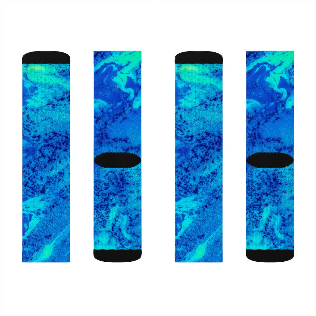 Blue Luminous Quirky Socks