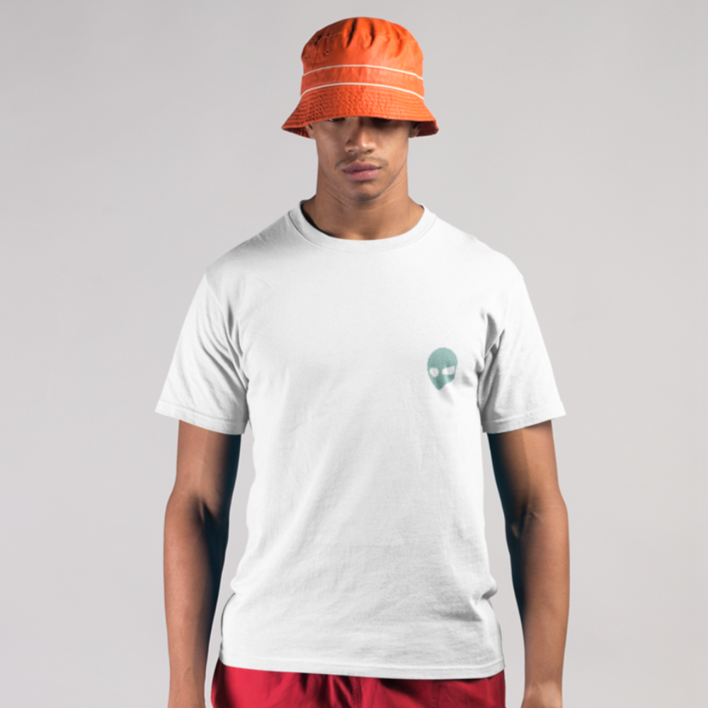 Graphic T-Shirt Featuring an Extraterrestrial Back Design