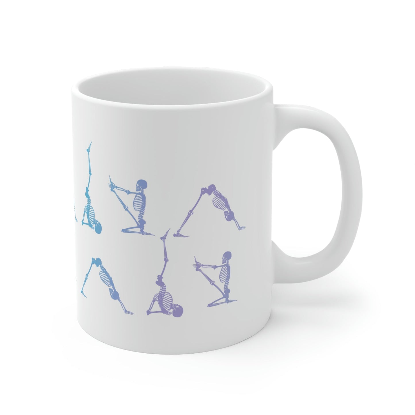 Yoga Poses Skeleton Mug