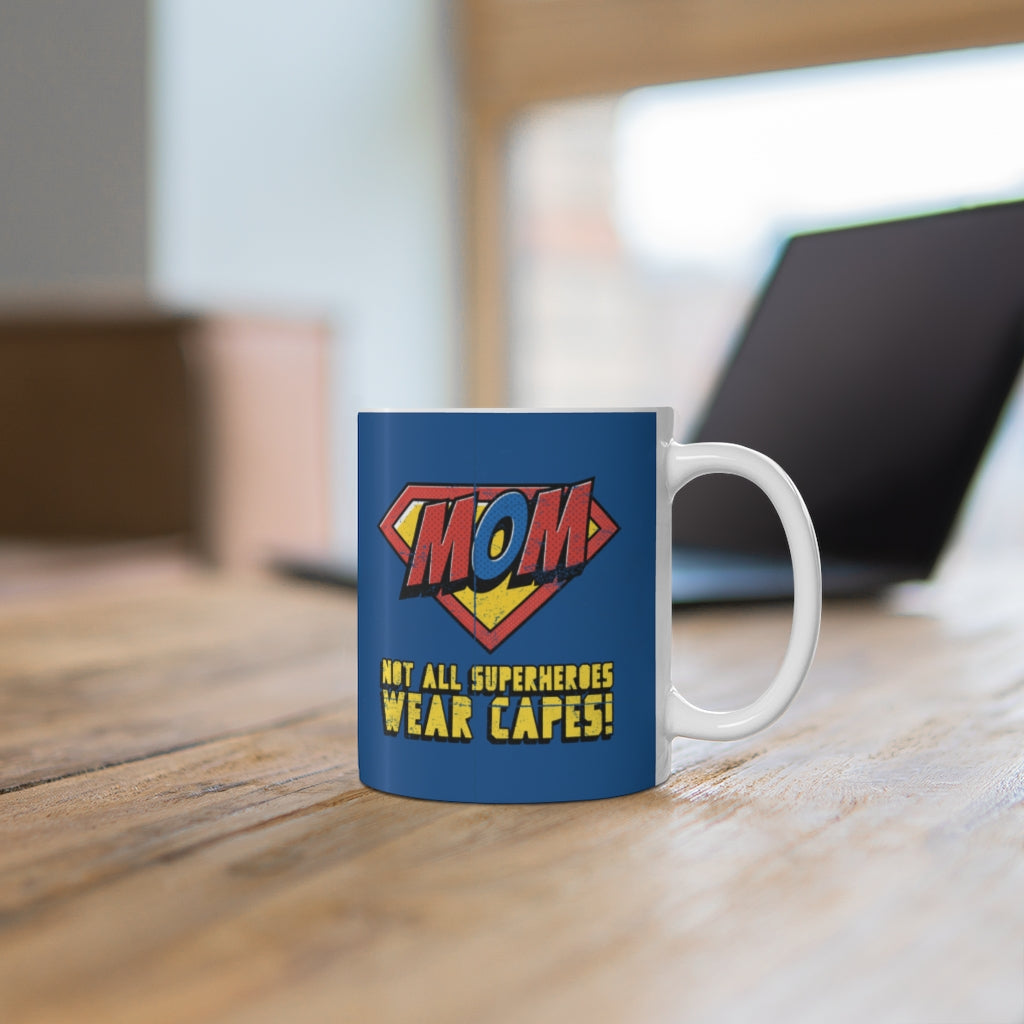 11oz Mom Mug with Superhero Design
