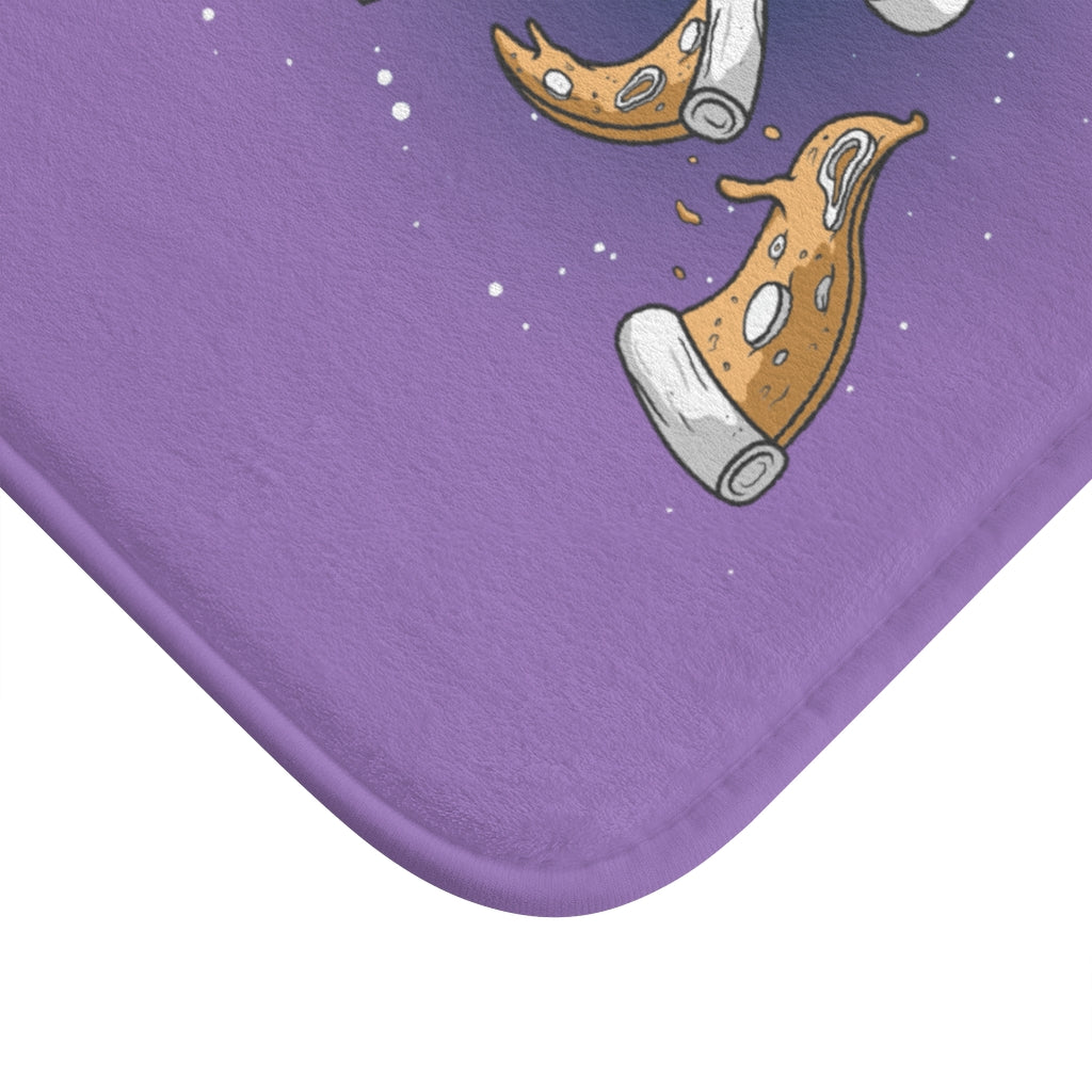Space Pizza Astronaut Feast Bath Mat