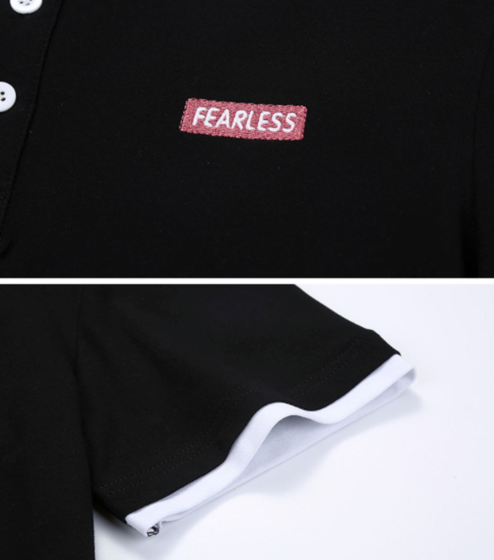 Layered Look Polo Shirt for Men with Short Sleeves