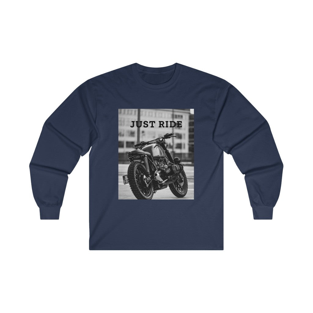 Men's Long Sleeve Motorcycle Graphic T-Shirt