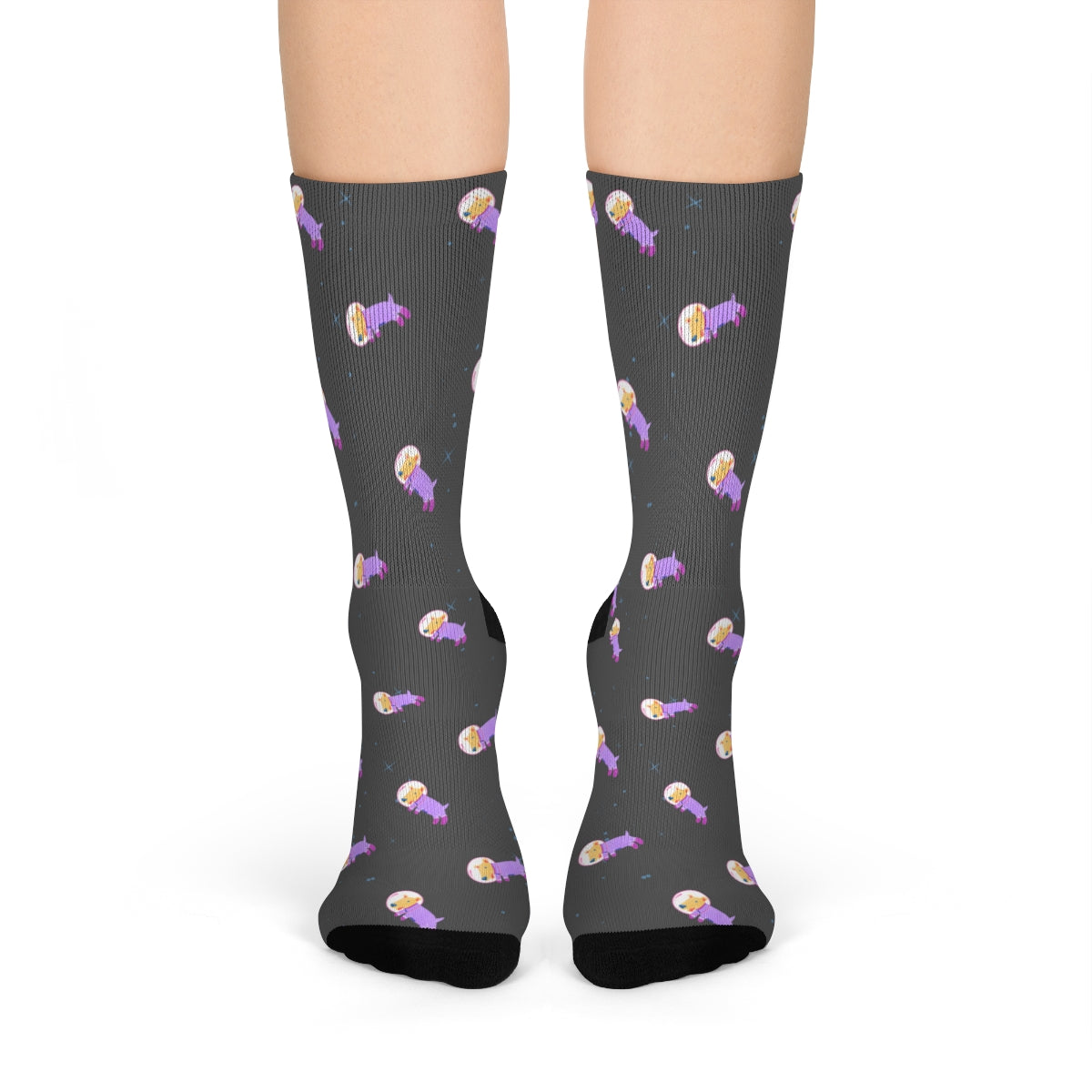 Space Adventure Dog Fun Socks