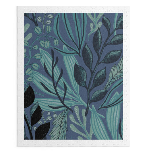 500-Piece Midnight Flora Puzzle - Exquisite Floral Jigsaw for Nighttime Solving