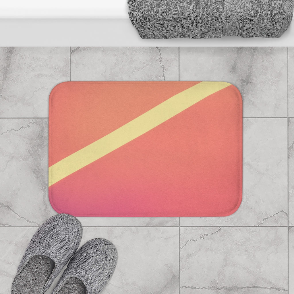 Gradient Pink Abstract Bathroom Rug Home Decor