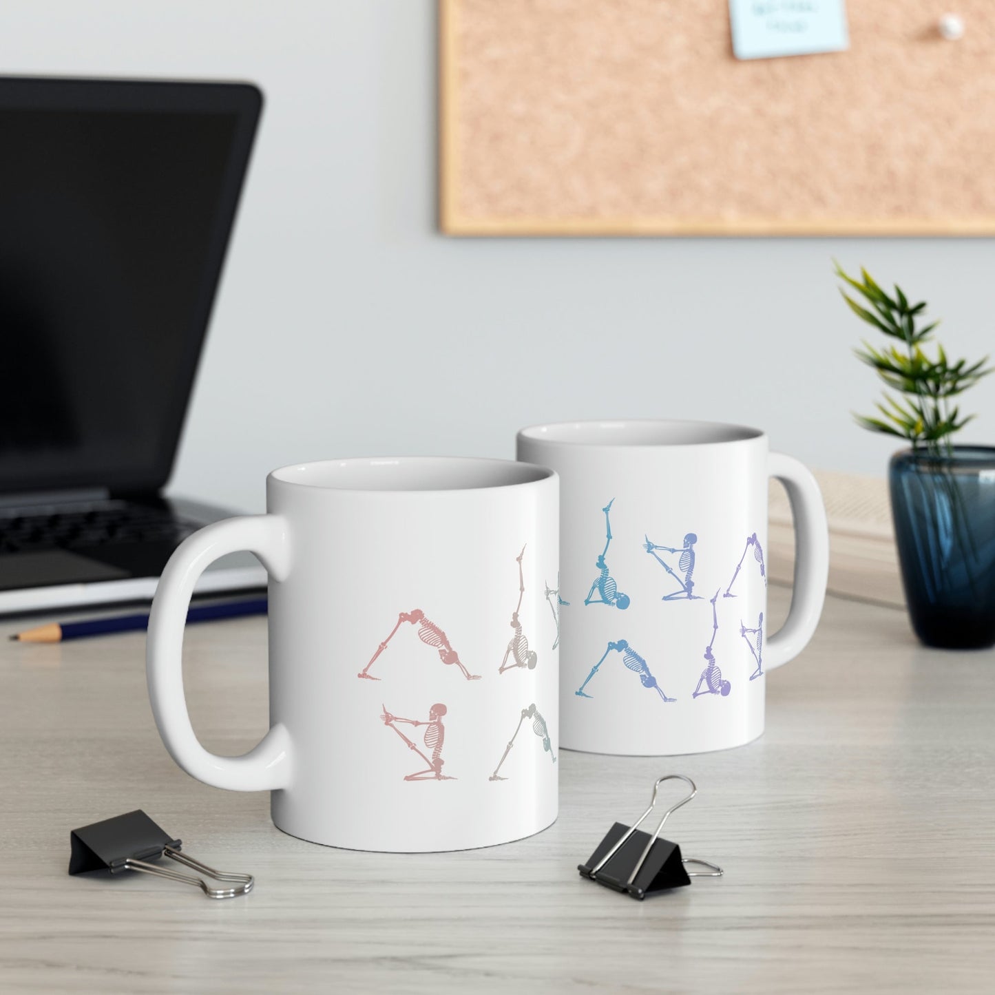 Yoga Poses Skeleton Mug