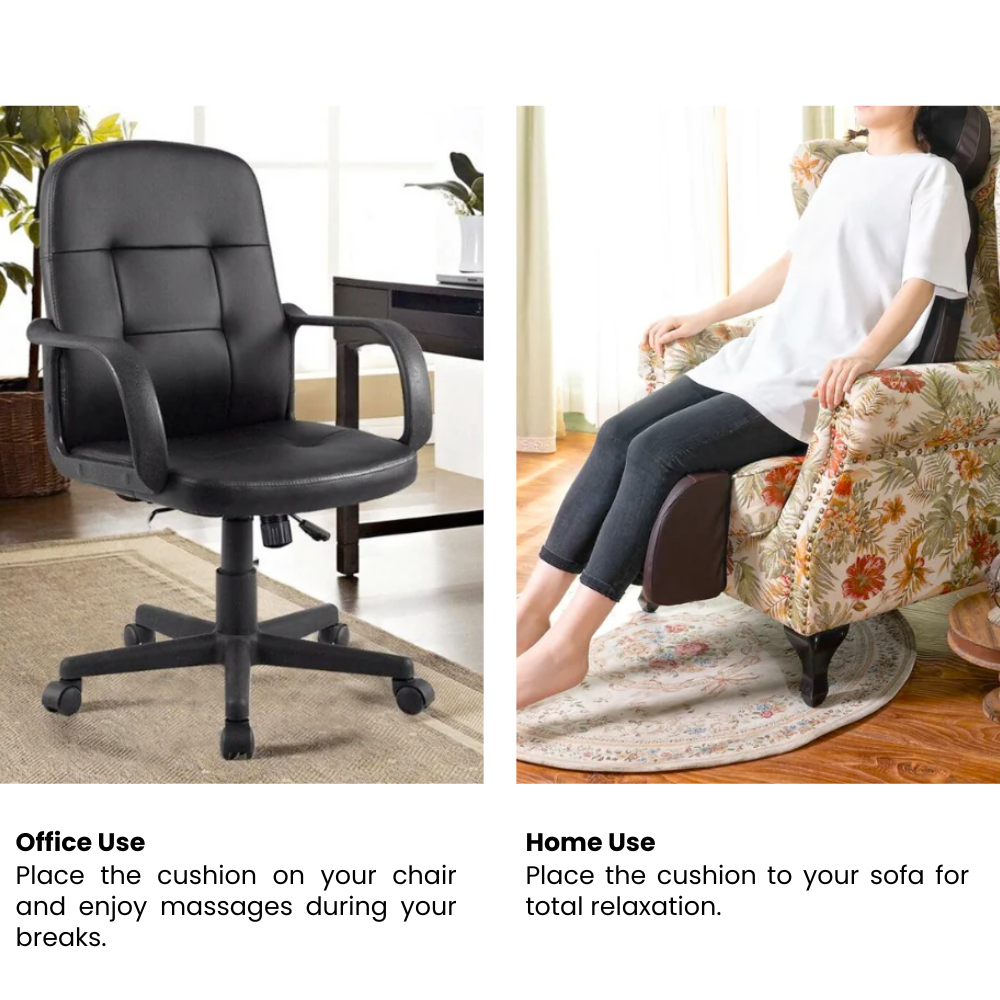 Deluxe Heated Seat Cushion with Additional Leg Massage Feature