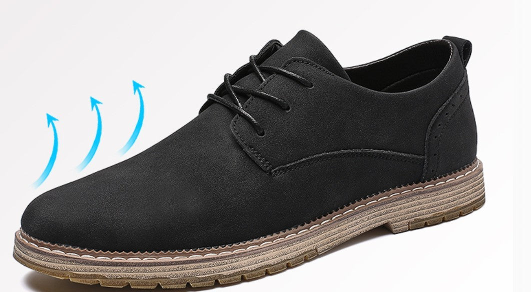 Casual Lace Up Shoes for Men in Faux Suede