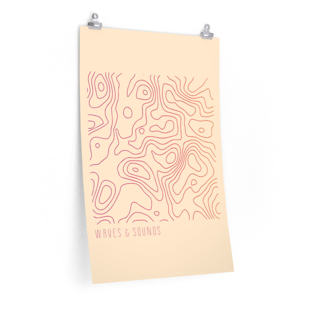 Music Waves and Sounds Poster