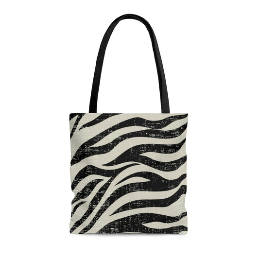 Medium Beach Shopper Tote Bag with a Striking Zebra Pattern