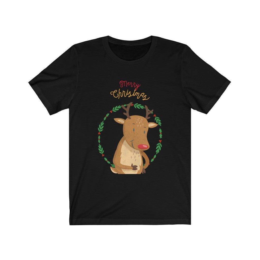 Holiday Reindeer Women's Tee with Short Sleeves