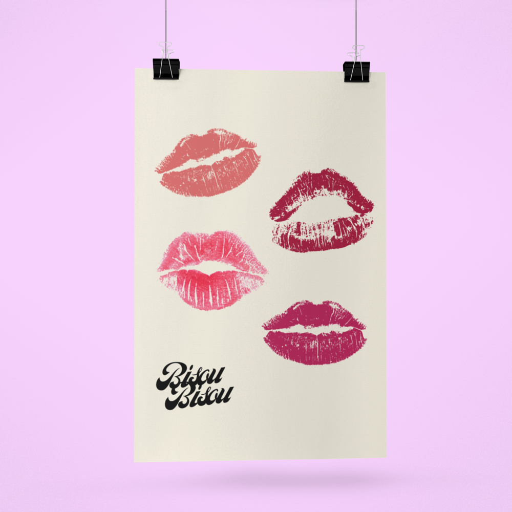 Kisses Bisou Bisou Poster