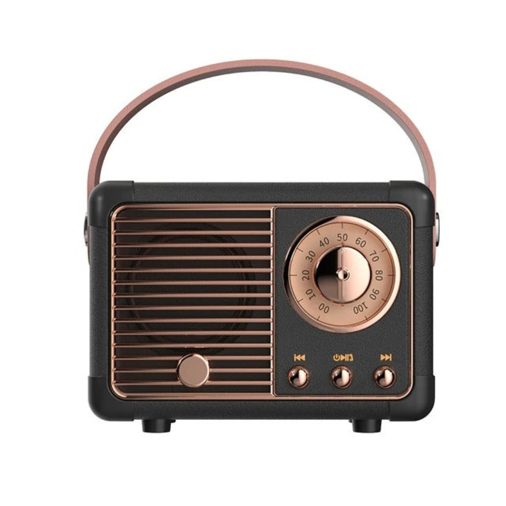 Compact Retro Speakers with Bluetooth and Radio Connectivity