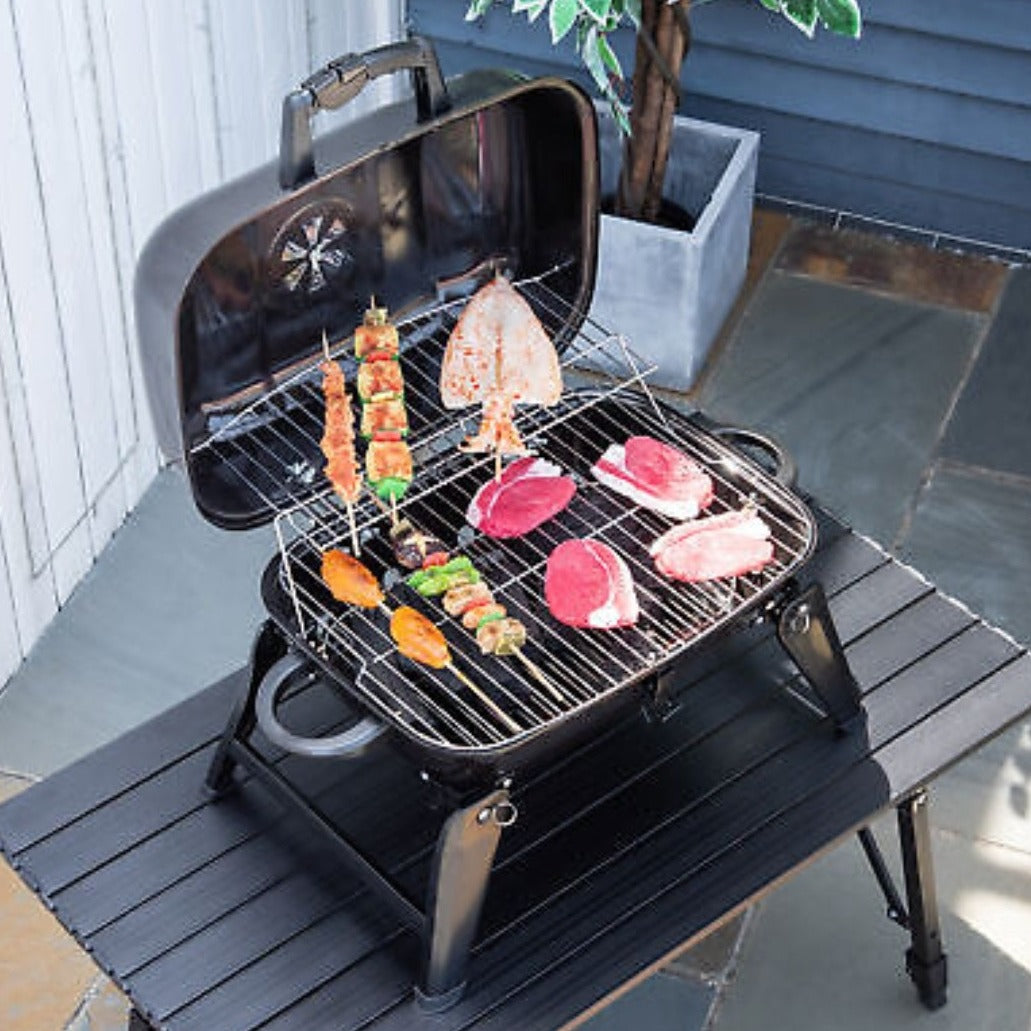 Portable Charcoal Grill for Tabletop Barbecuing