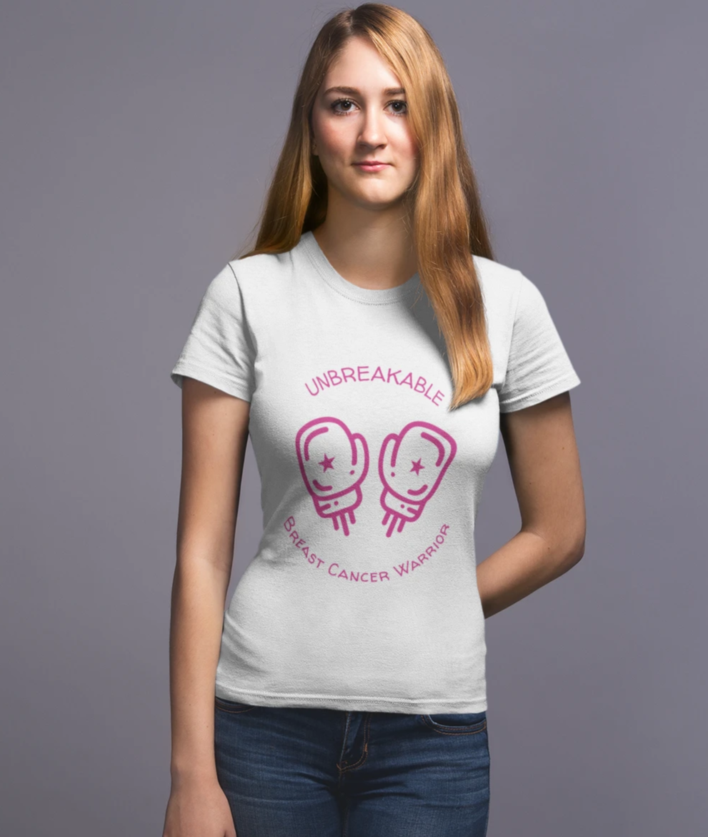 Durable Pink Ribbon Awareness Tee Shirt