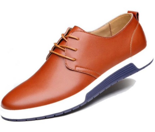 Leather Lace-Up Shoes for Men's Everyday Wear