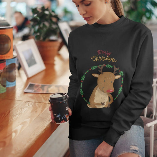 Reindeer Crewneck Sweatshirt for Women