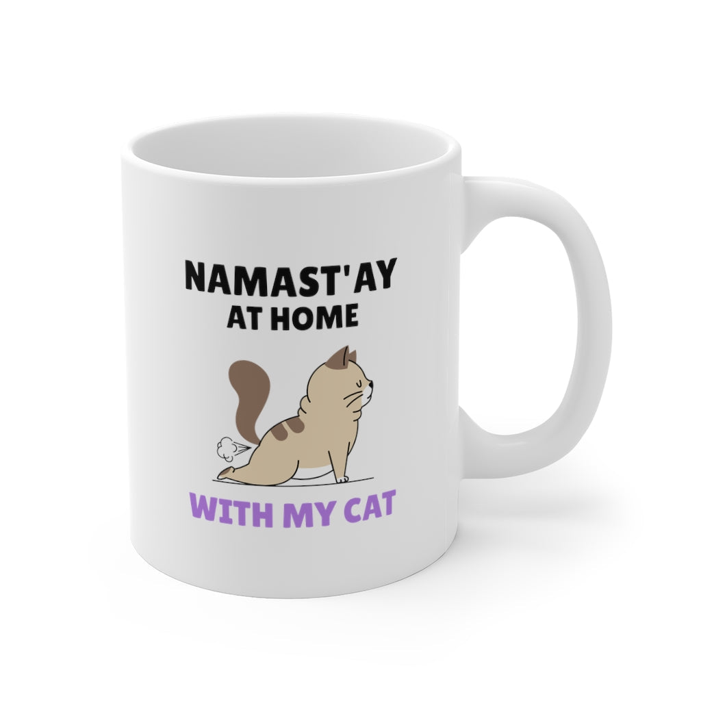 Yoga Cat Mug for Namast'ay-at-Home