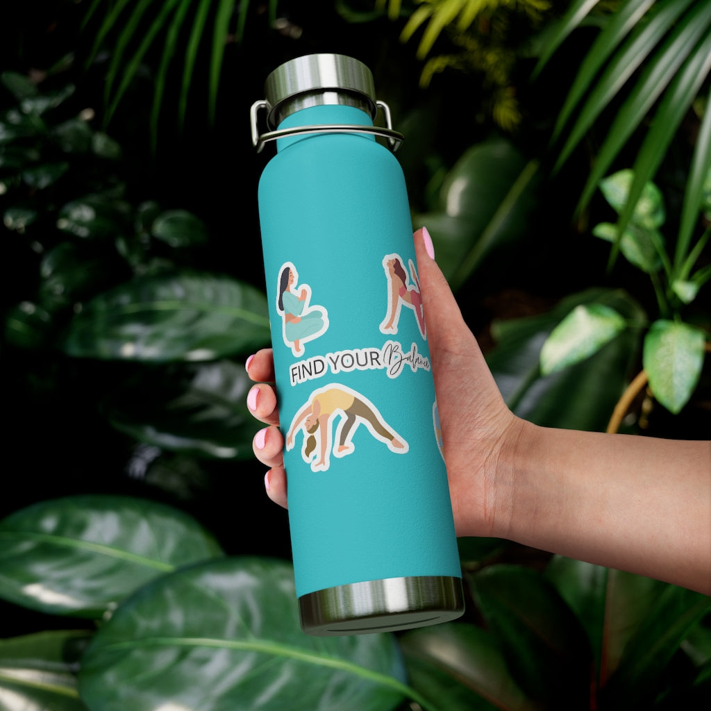 Discover Equilibrium: 22oz Thermos Bottle for Yoga Poses