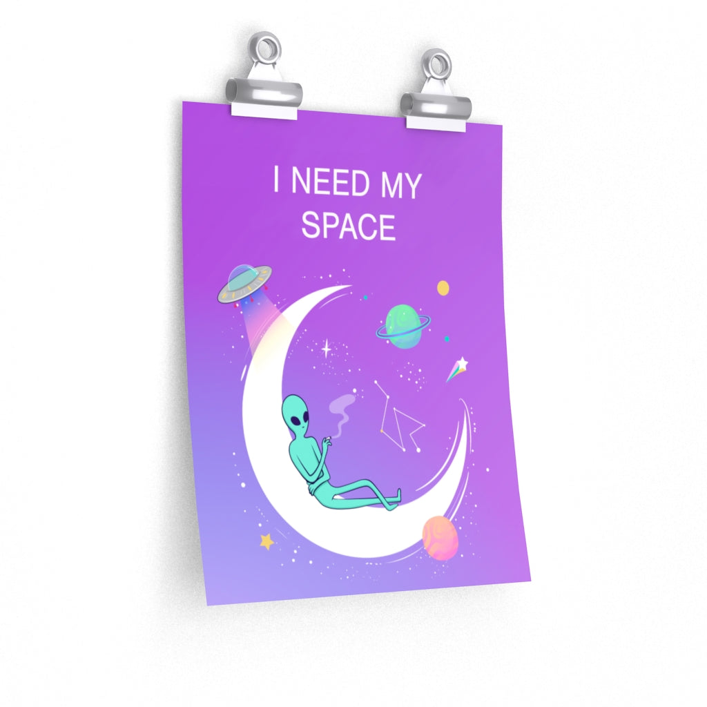 Premium Matte Vertical Posters for Space Lovers: "My Space, My Rules" Design
