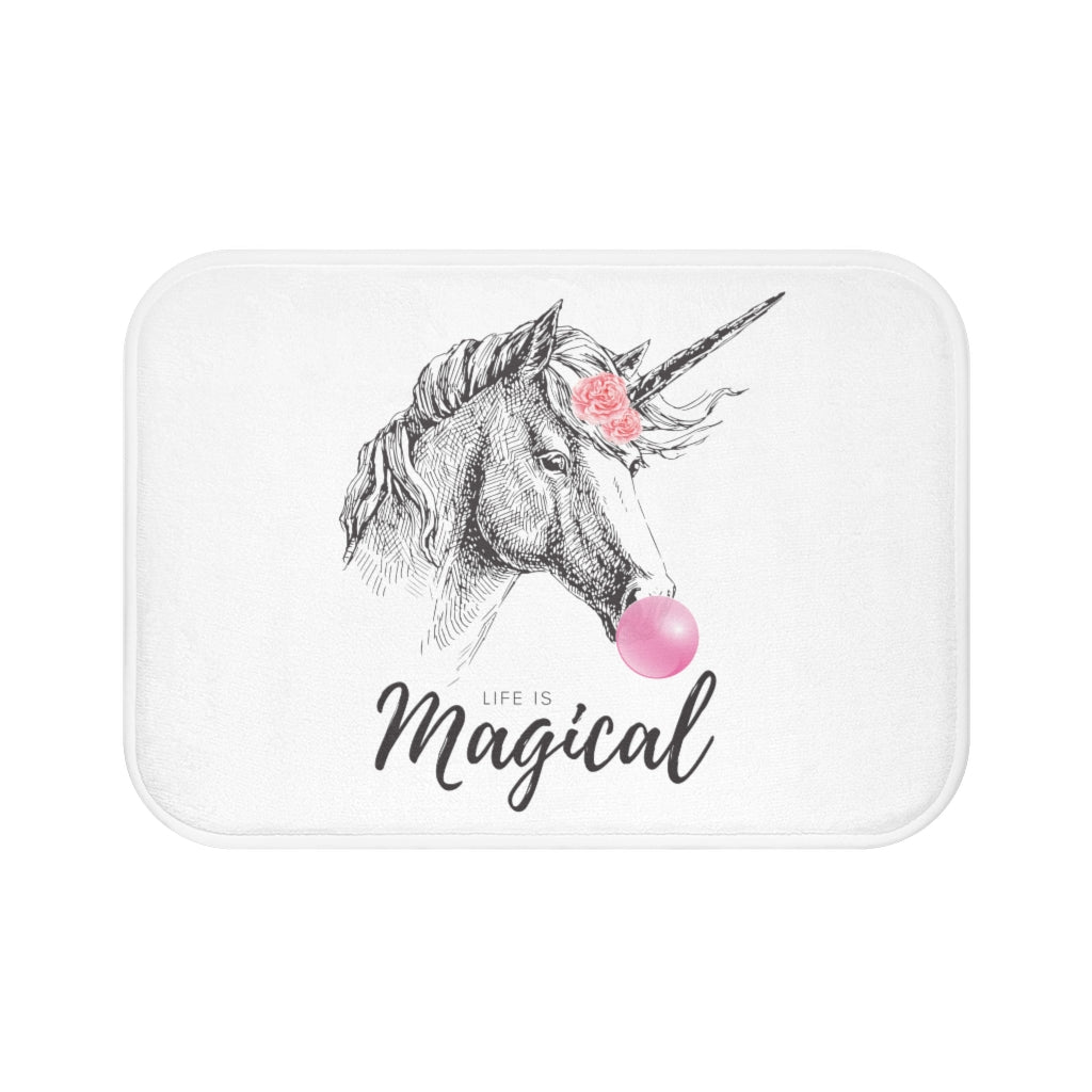 Life is Enchanting Unicorn Bubble Bath Mat