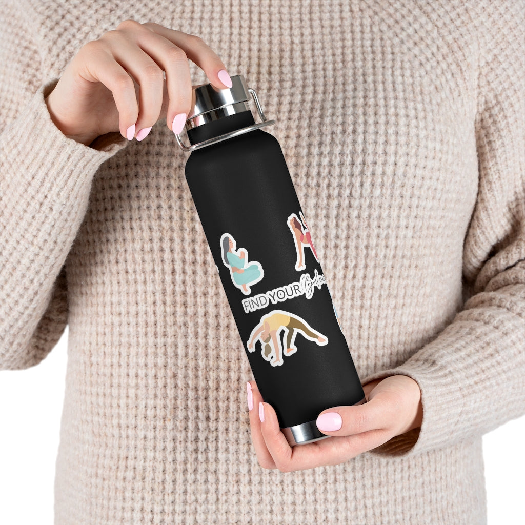 Discover Equilibrium: 22oz Thermos Bottle for Yoga Poses
