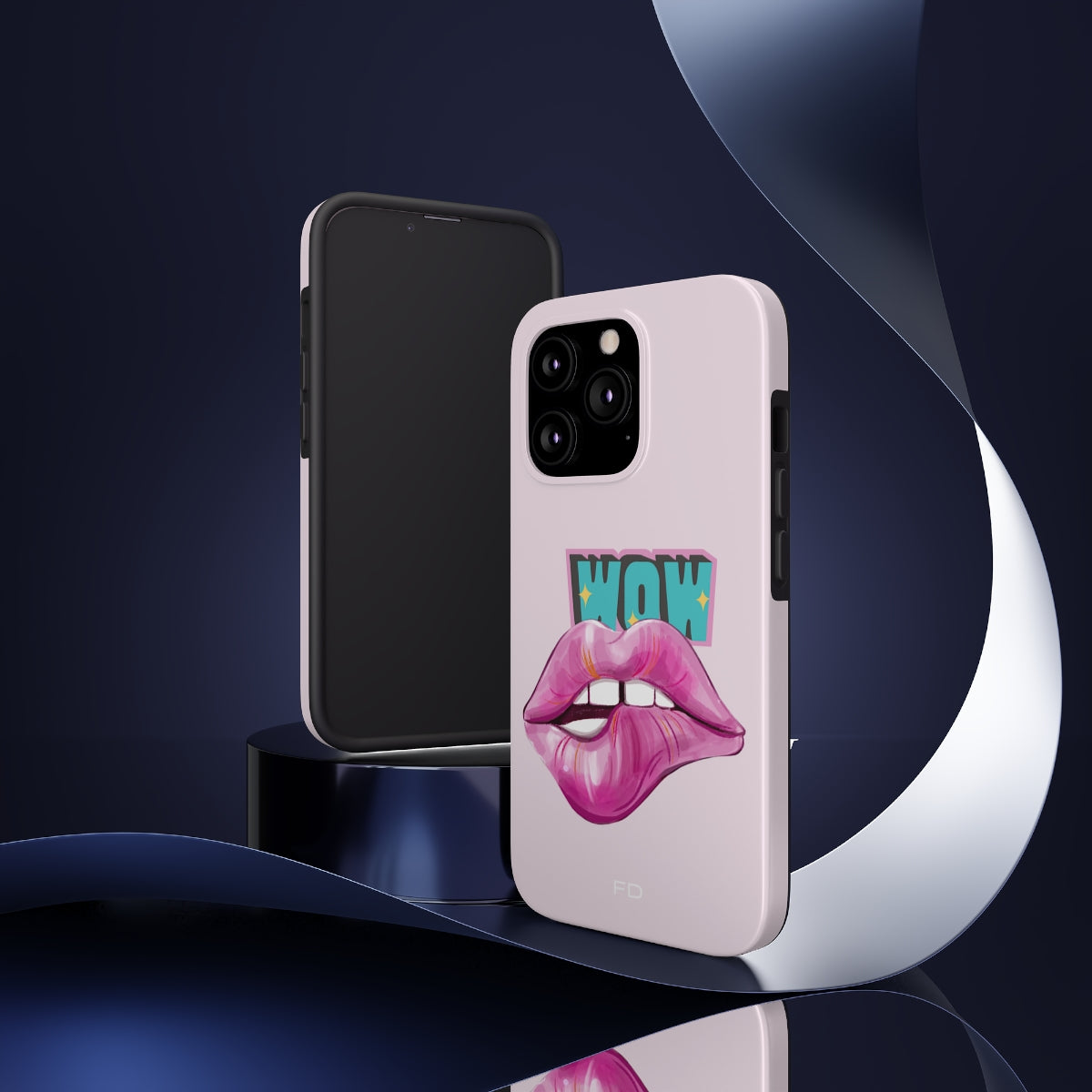 Durable iPhone Case with Wireless Charging for Bold Lips Design