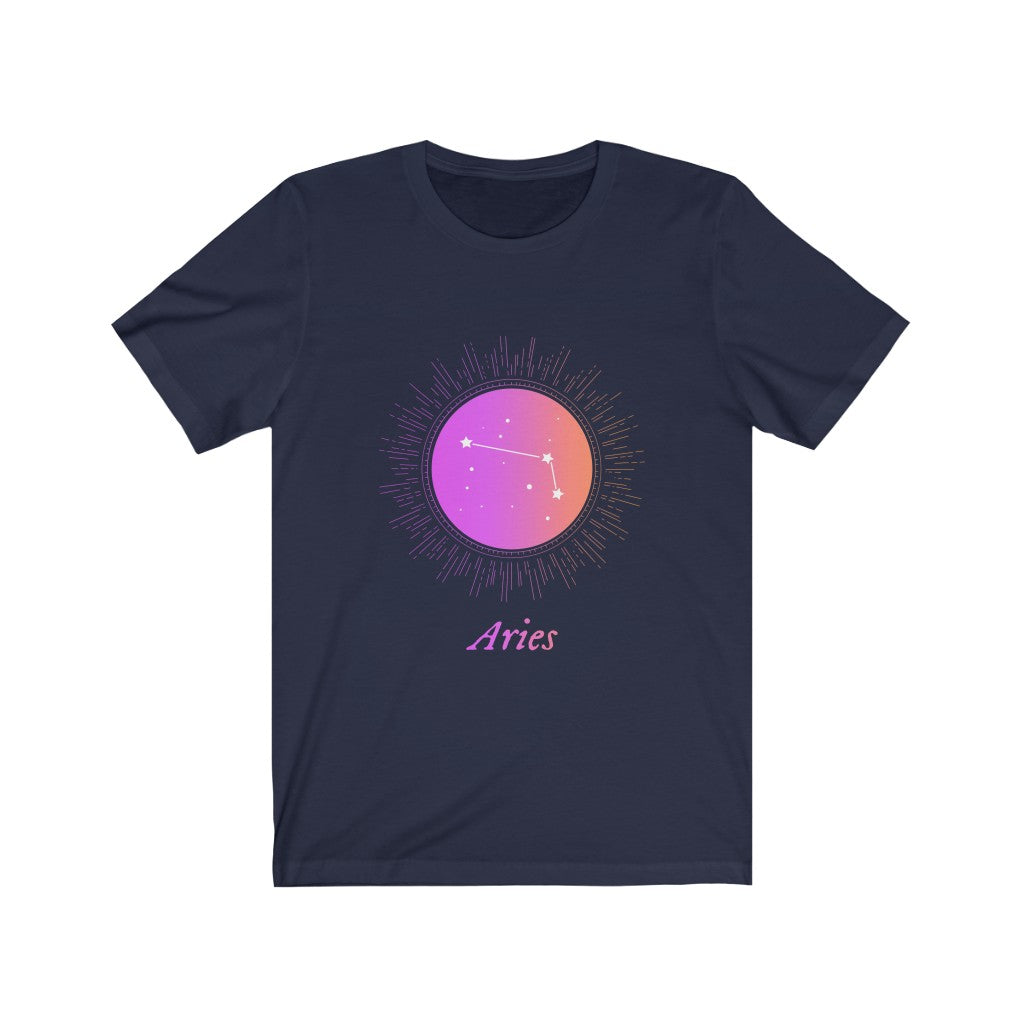 Gradient Aries Zodiac Tee for Women