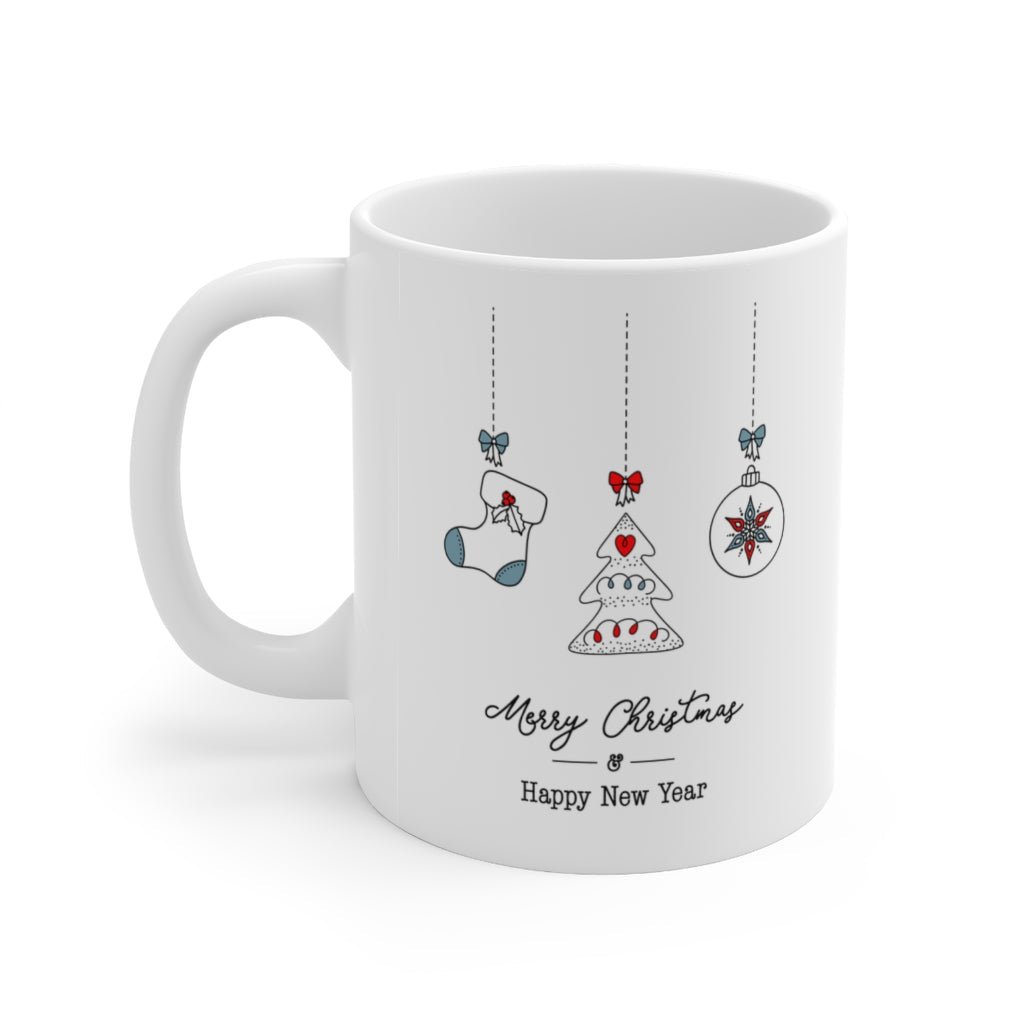 Festive Mug with Gift-Filled Stockings for Christmas