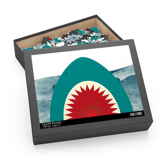 500-Piece Puzzle Featuring Shark Teeth
