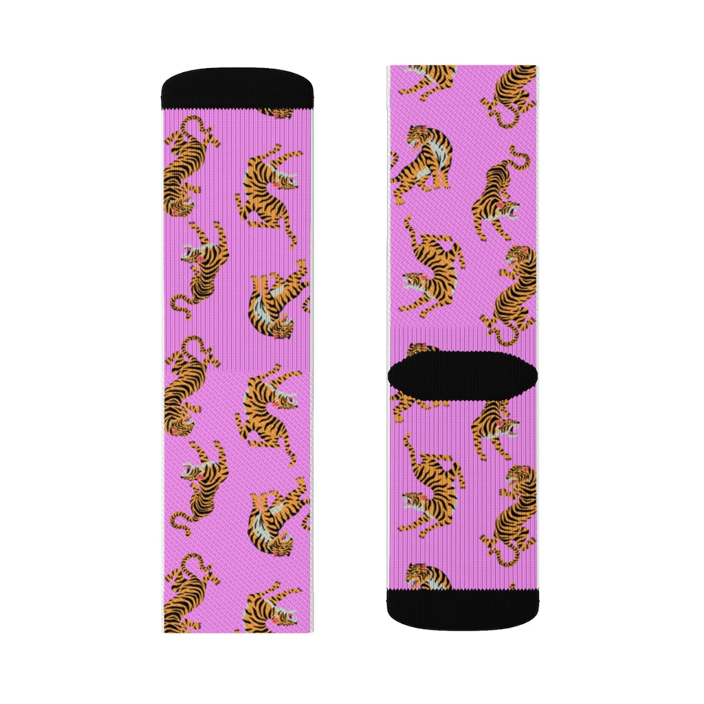 Pink Tiger Fun Novelty Socks