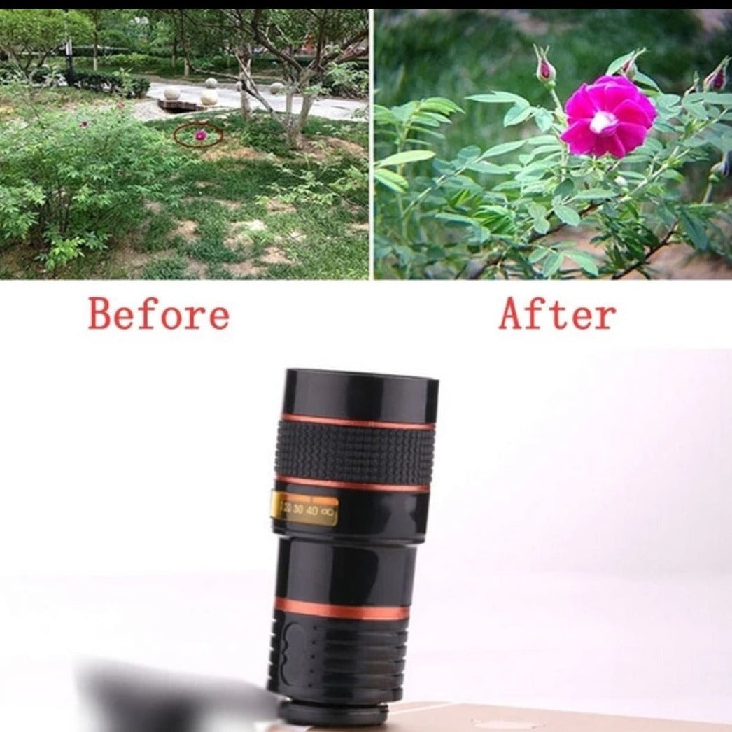 High-Definition Smartphone Lens with 8X Optical Zoom and Universal Clip