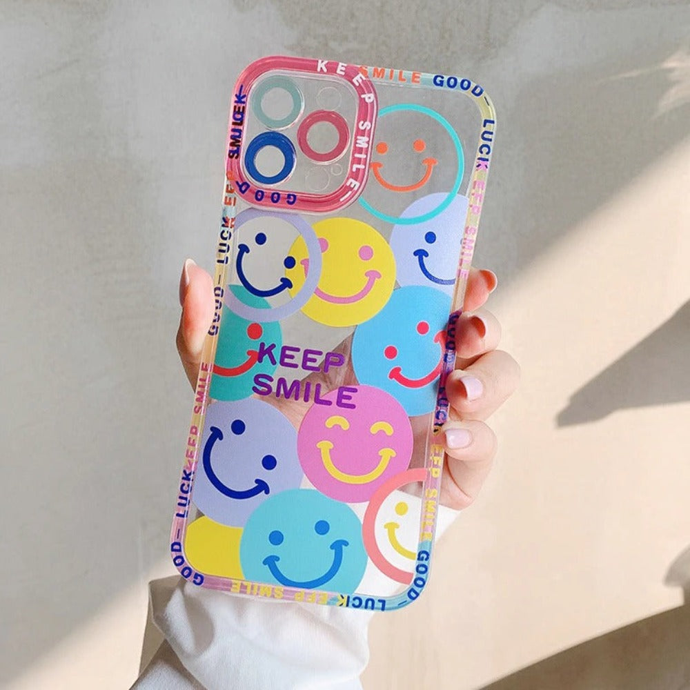 iPhone Case with a Happy Face Design
