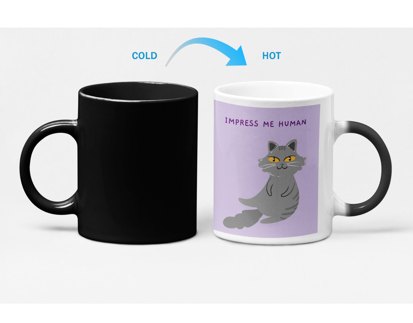 Bossy Feline Theme Thermochromic Color Changing Mug