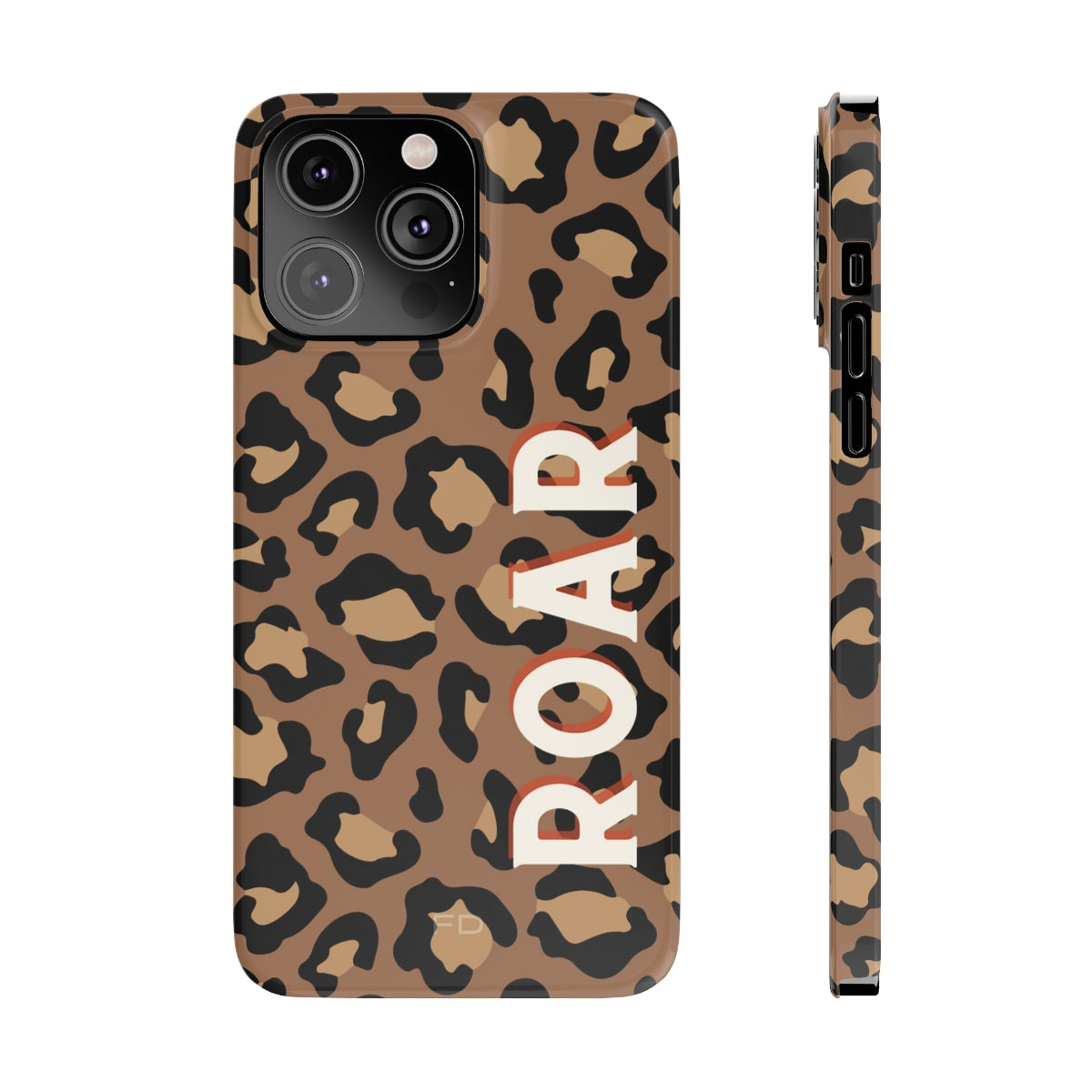 Slim iPhone Case with Leopard Print Design