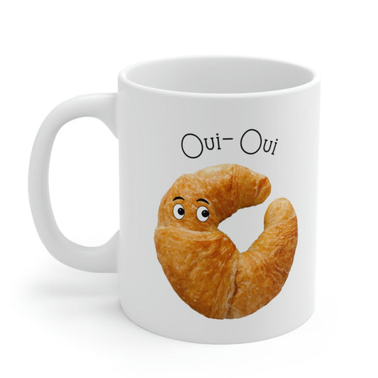 French Croissant Themed Novelty Mug